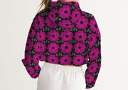 BLOSSOM POWER CROPPED WINDBREAKER JACKET